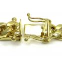 10k yellow gold thick miami link chain 20-28  inch 7.5mm