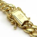 10k yellow gold thick miami link chain 20-28  inch 7.5mm