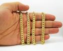 10k yellow gold thick miami link chain 20-28  inch 7.5mm