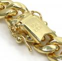 10k yellow gold hollow miami link chain 18-30 inch 9mm