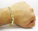 10k yellow gold hollow miami bracelet 8.50 inch 9.5mm