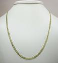 10k yellow gold diamond cut cuban link chain 16-26