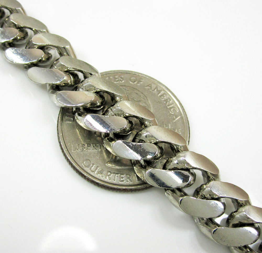 925 sterling silver miami link chain 20-26 inch 10.5mm - Image 2