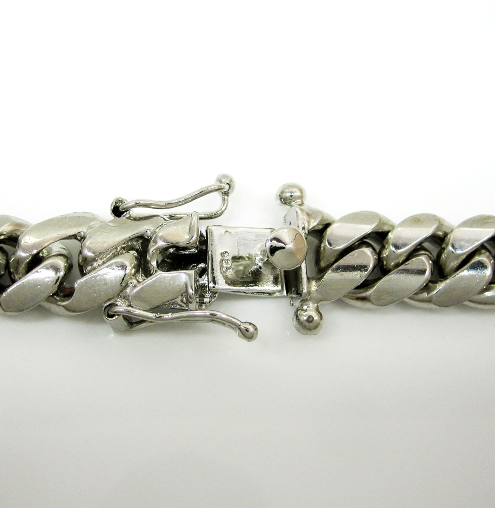 925 sterling silver miami link chain 34 inch 11.3mm
