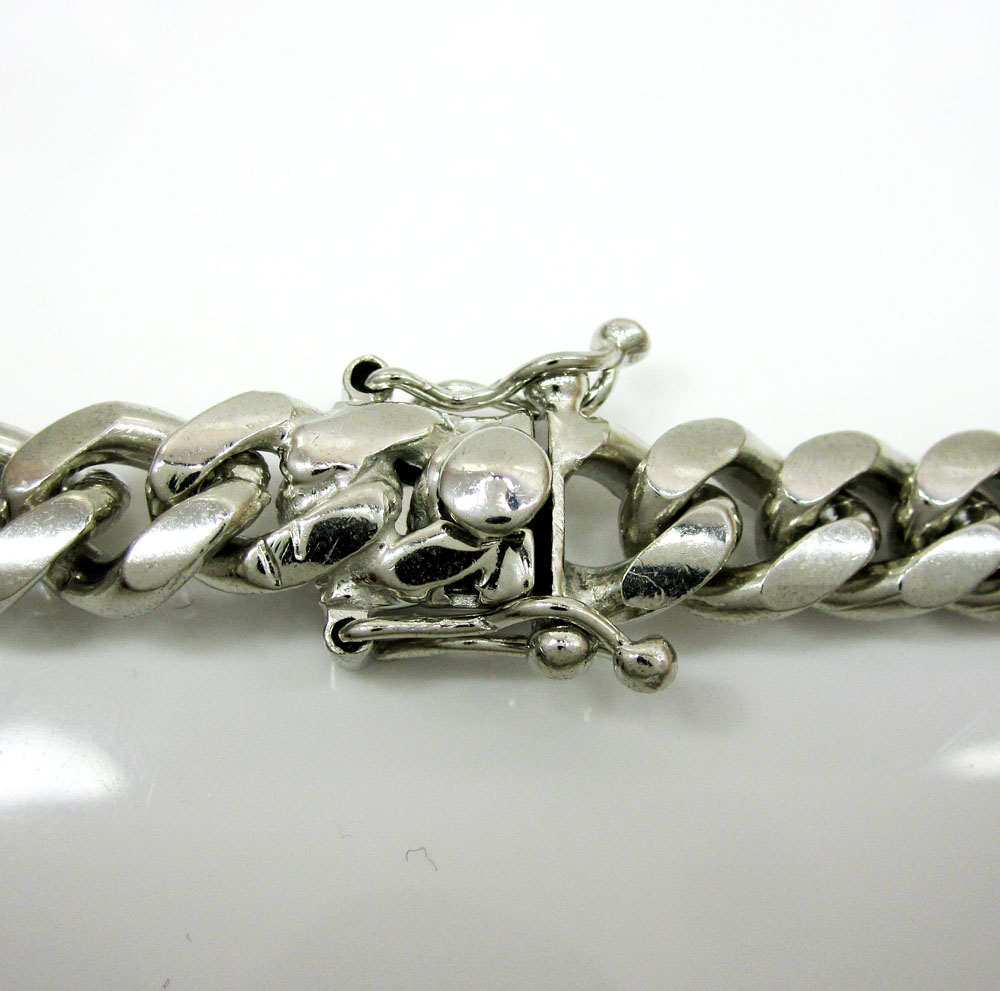 925 sterling silver miami link chain 20-26 inch 9.7mm