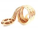 14k rose gold round diamond snake ring 2.00ct