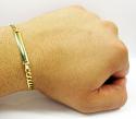 10k yellow gold cuban id bracelet 8 inch 4.5mm 