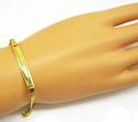 10k yellow gold cuban id bracelet 8 inch 3mm 