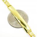 10k yellow gold diamond cut cuban id bracelet 8 inch 5.5mm 