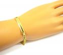 10k yellow gold diamond cut mariner id bracelet 7.25 inch 4.2mm 