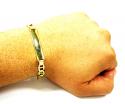 10k yellow gold diamond cut mariner id bracelet 8.50 inch 7.5mm 
