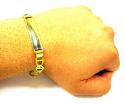 10k yellow gold diamond cut mariner id bracelet 8.5 inch 9mm 