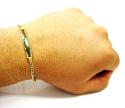10k yellow gold diamond cut cuban id bracelet 8 inch 3mm 