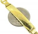 10k yellow gold mariner id bracelet 8.5 inch 7.5mm 