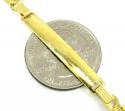 10k yellow gold diamond cut cuban id bracelet 8 inch 4.8mm 