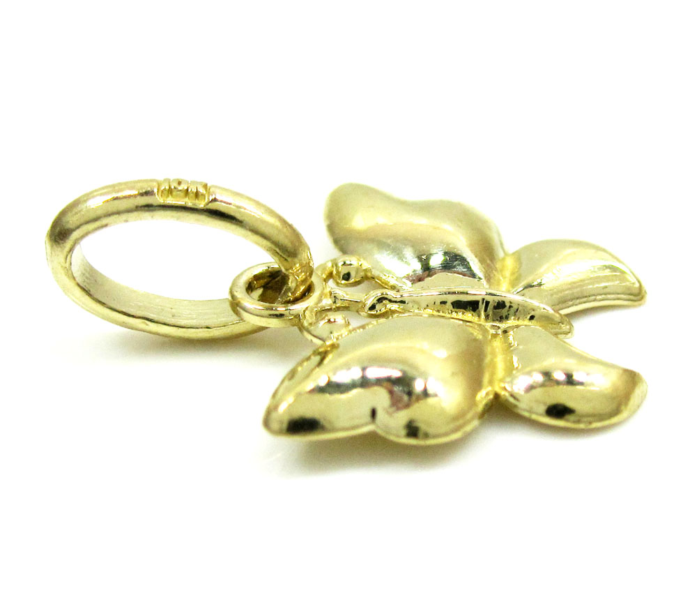 10k yellow gold butterfly pendant 
