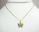 10k yellow gold butterfly pendant 