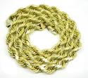 10k yellow gold thick solid rope chain 20-28