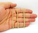 10k yellow gold solid rope chain 18-30 inch 4mm
