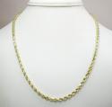 10k yellow gold solid rope chain 18-30 inch 4mm