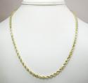10k yellow gold solid rope chain 20-30 inch 4mm