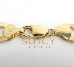14k yellow gold thick cuban id bracelet 8.50 inch 12.2mm 
