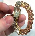 14k yellow gold fancy bracelet 7.25 inch 12mm 
