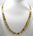 14k yellow gold thick tiger eye link chain 24  inch 12mm
