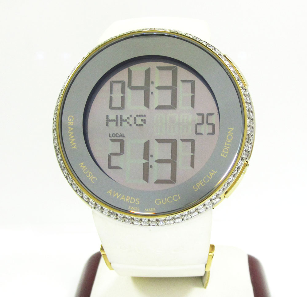 Mens diamond igucci digital grammy edition watch 2.00ct
