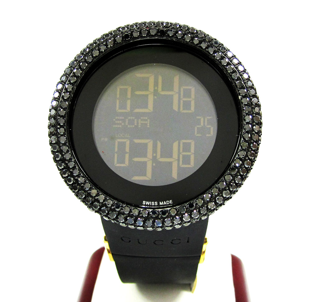 Mens diamond igucci digital full case big bezel grammy edition watch 11.00ct