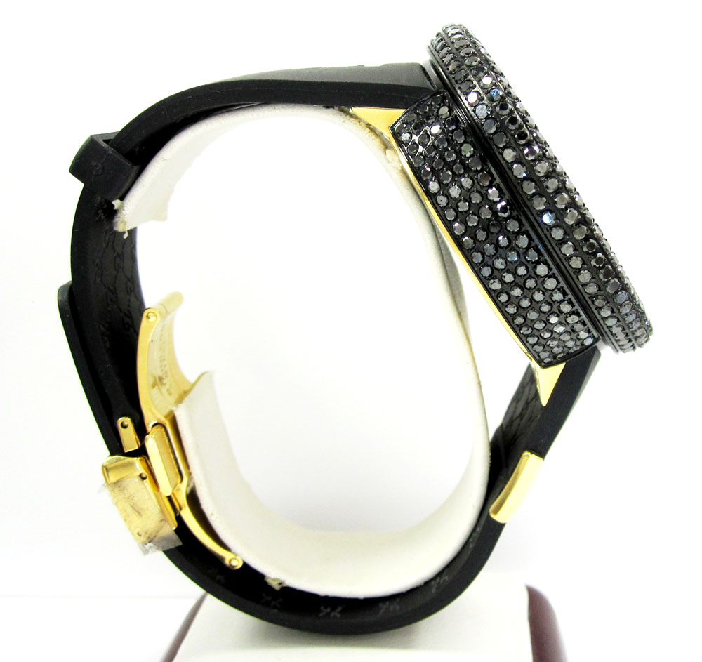 Mens diamond igucci digital full case big bezel grammy edition watch 11.00ct