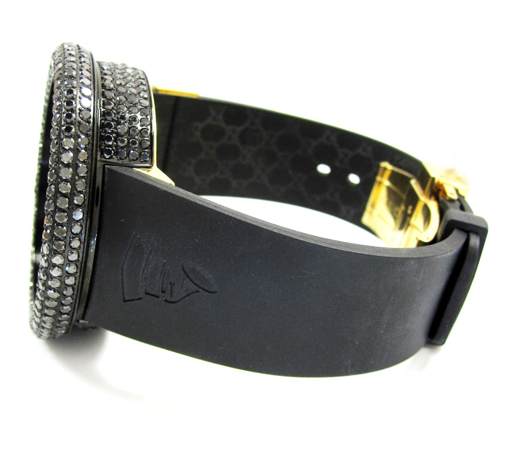 Mens diamond igucci digital full case big bezel grammy edition watch 11.00ct
