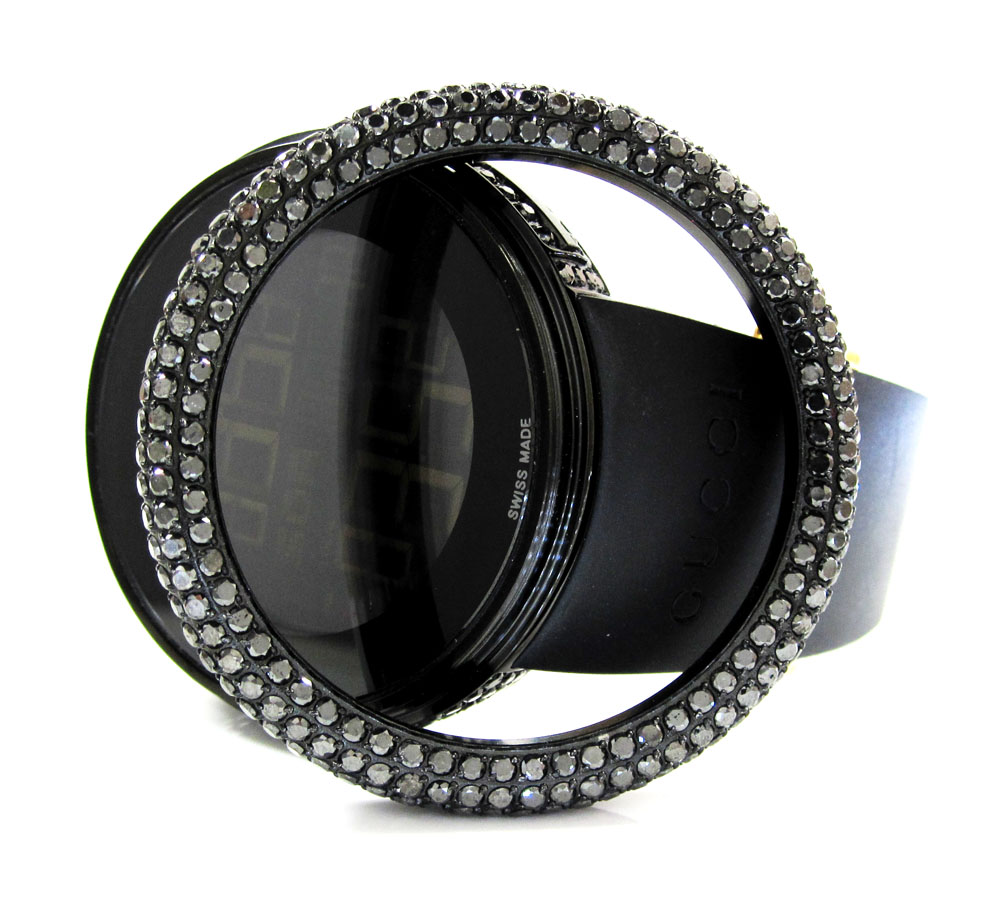 Mens diamond igucci digital full case big bezel grammy edition watch 11.00ct