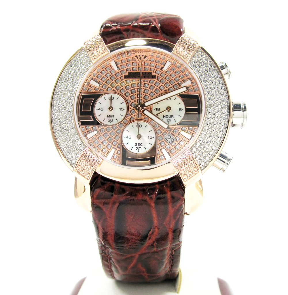 Mens aqua master rose stainless steel diamond watch 0.20ct - Image 2