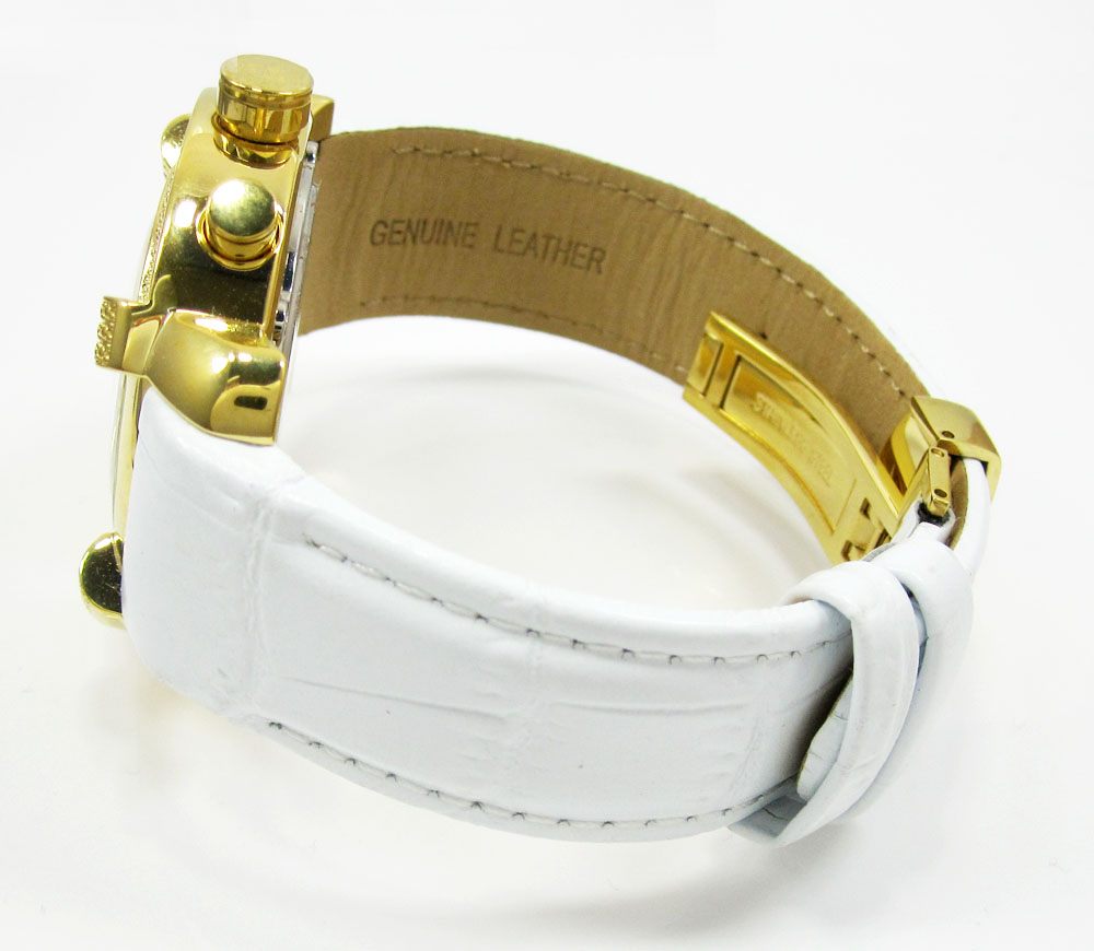 Mens aqua master yellow stainless steel diamond watch 0.20ct - Image 2