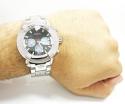 Mens aqua master white stainless steel diamond watch 0.20ct