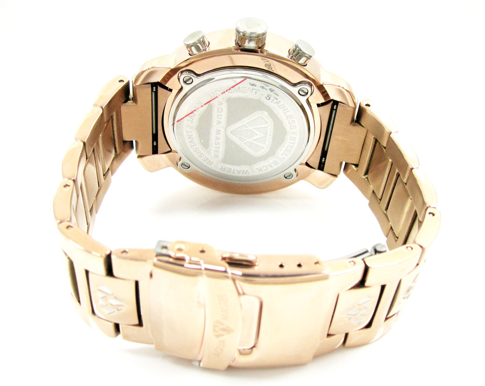Mens aqua master stainless steel diamond watch 0.20ct