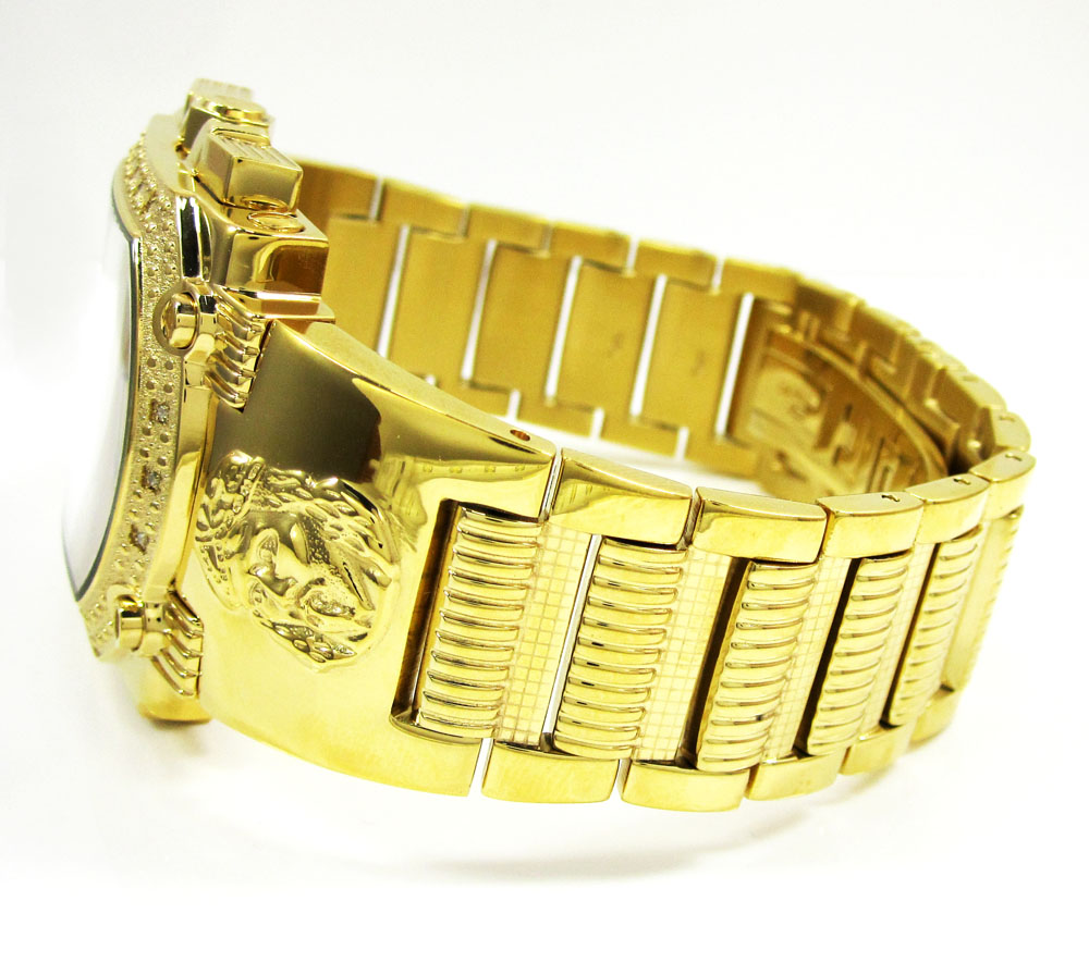 Mens aqua master stainless steel diamond jesus face watch 0.20ct - Image 5