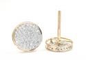 14k gold diamond snow cap 8.2mm earrings 0.32ct