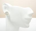 14k gold diamond snow cap 8.2mm earrings 0.32ct