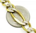 10k yellow gold diamond cut figaro chain 26-30 inch 9.5mm