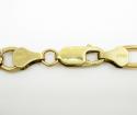 10k yellow gold diamond cut figaro chain 20-26 inch 7.2mm