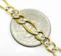 10k yellow gold diamond cut figaro chain 20-26 inch 6mm