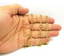 10k yellow gold diamond cut figaro chain 20-26 inch 6mm