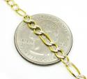 10k yellow gold diamond cut figaro chain 16-26 inch 3.7mm