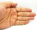 10k yellow gold diamond cut figaro chain 16-26 inch 3.7mm