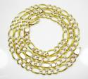 10k yellow gold diamond cut figaro chain 20-26 inch 5.5mm