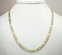 10k yellow gold diamond cut figaro chain 20-26 inch 5.5mm