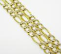 10k yellow gold diamond cut figaro chain 18-24 inch 2.7mm