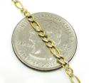 10k yellow gold diamond cut figaro chain 18-24 inch 2.7mm